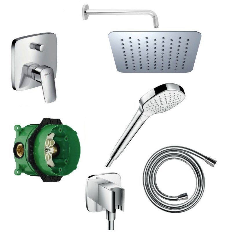 Zestaw Podtynkowy Hansgrohe Logis Omnires 25 Cm 71405000 26812400