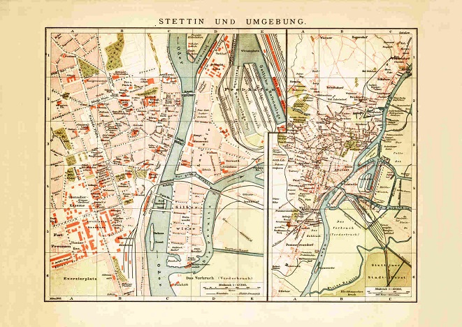 Plan Miasta Szczecin Stettin Reprint A Allegro Pl