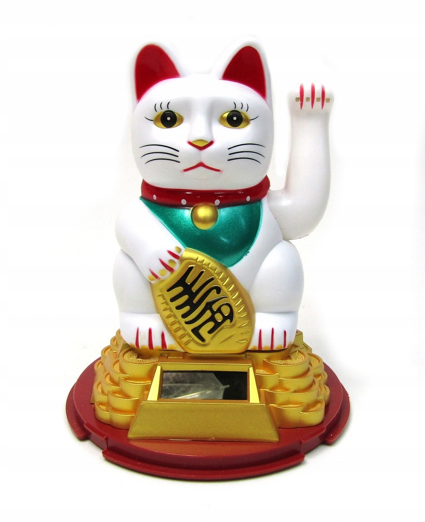 Maneki Neko Japo Ski Kot Szcz Cia Figurka Cm