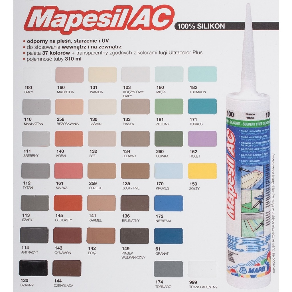 Silikon Mapei Mapesil Ac Zielony Oficjalne