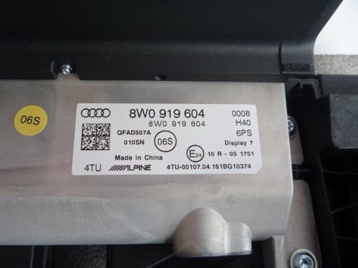 Екран монітор 8w0919604 Audi A4 - 8