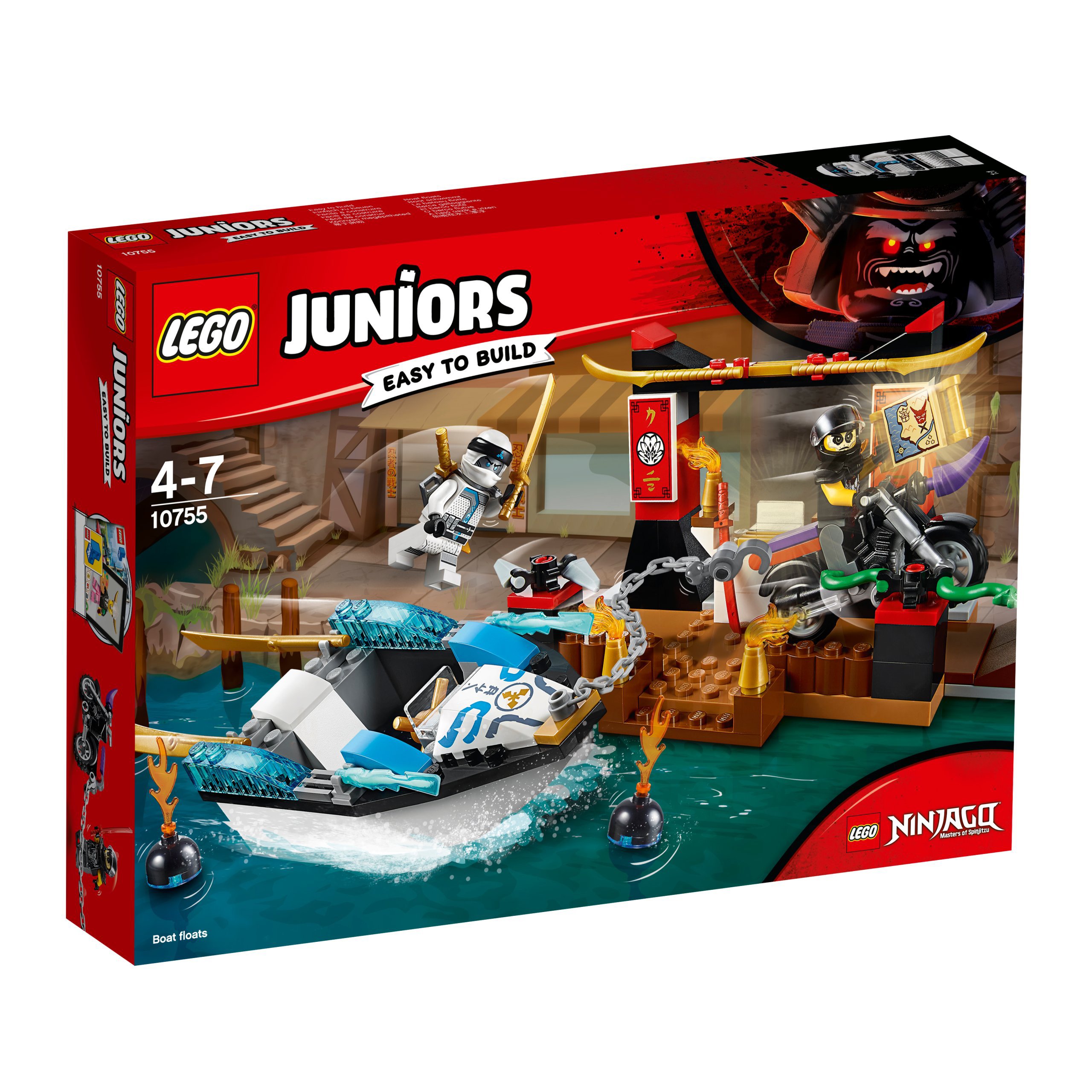LEGO JUNIORS 10755 WODNY POŚCIG ZANE'A NINJAGO