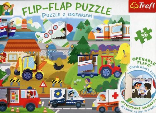 

Trefl Flip-Flap Puzzle z okienkiem Pojazdy 36El.