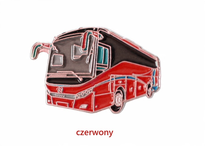 Czerwony AUTOBUS dla KIEROWCY Pin Przypinka Pins Liczba sztuk w ofercie 1 szt.