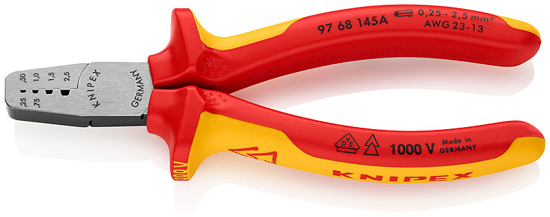 

Szczypce Zaciskania Tulejek Knipex 97 68 145 A Vde