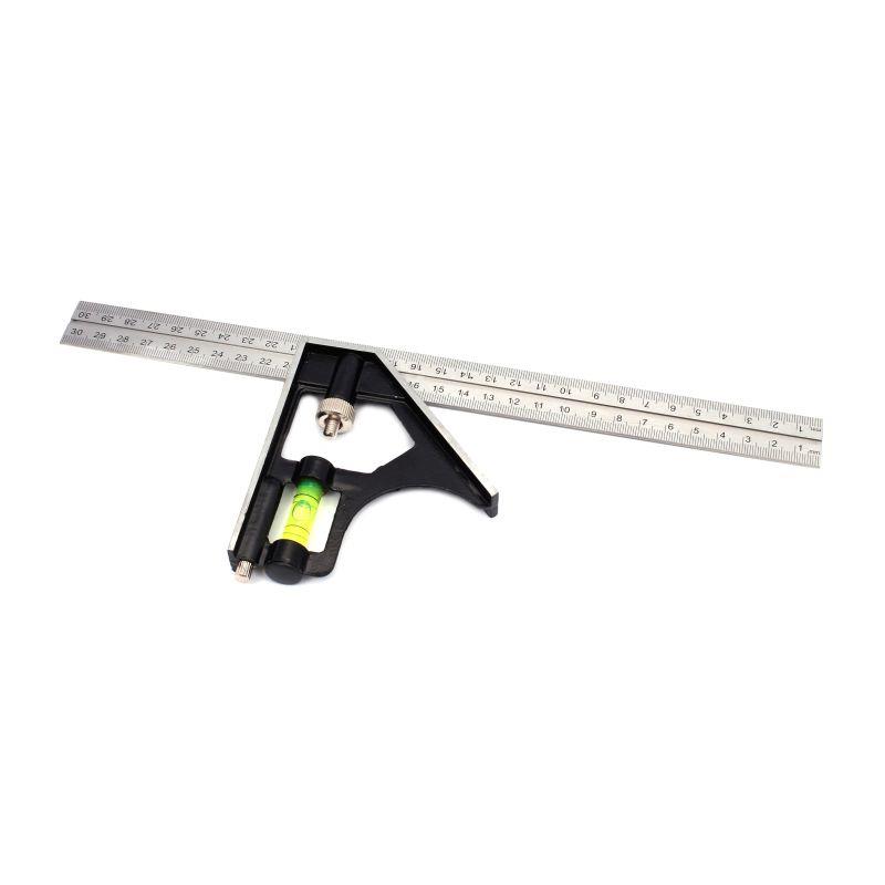 

Kątownik Stolarski Stalowy Z Poziomnicą 30 CM