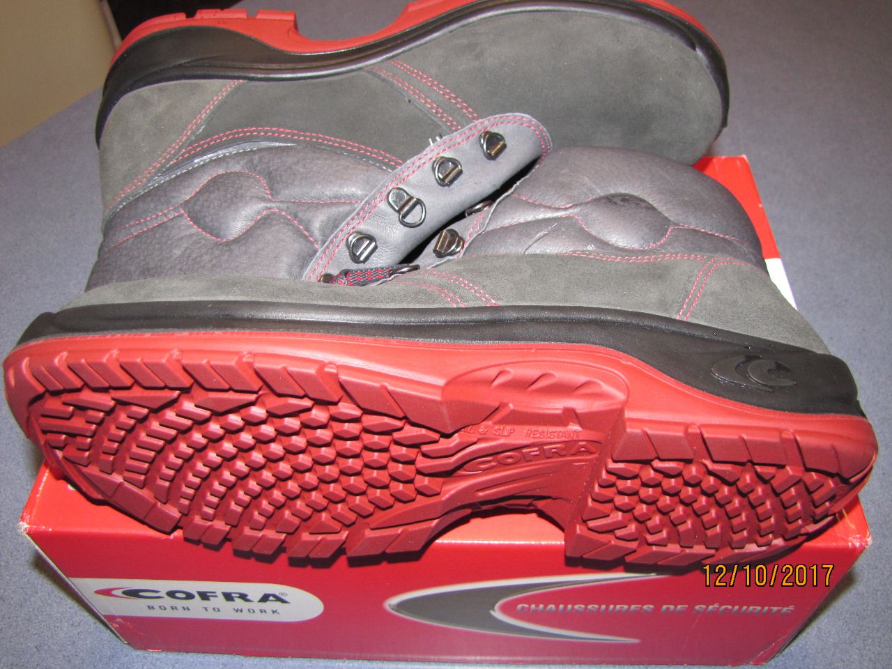 COFRA DACHDECKER BUTY NA DACH DACHOWE DEKARSKIE BEZ NOSKA R.45 Materiał zewnętrzny skóra naturalna zamszowa