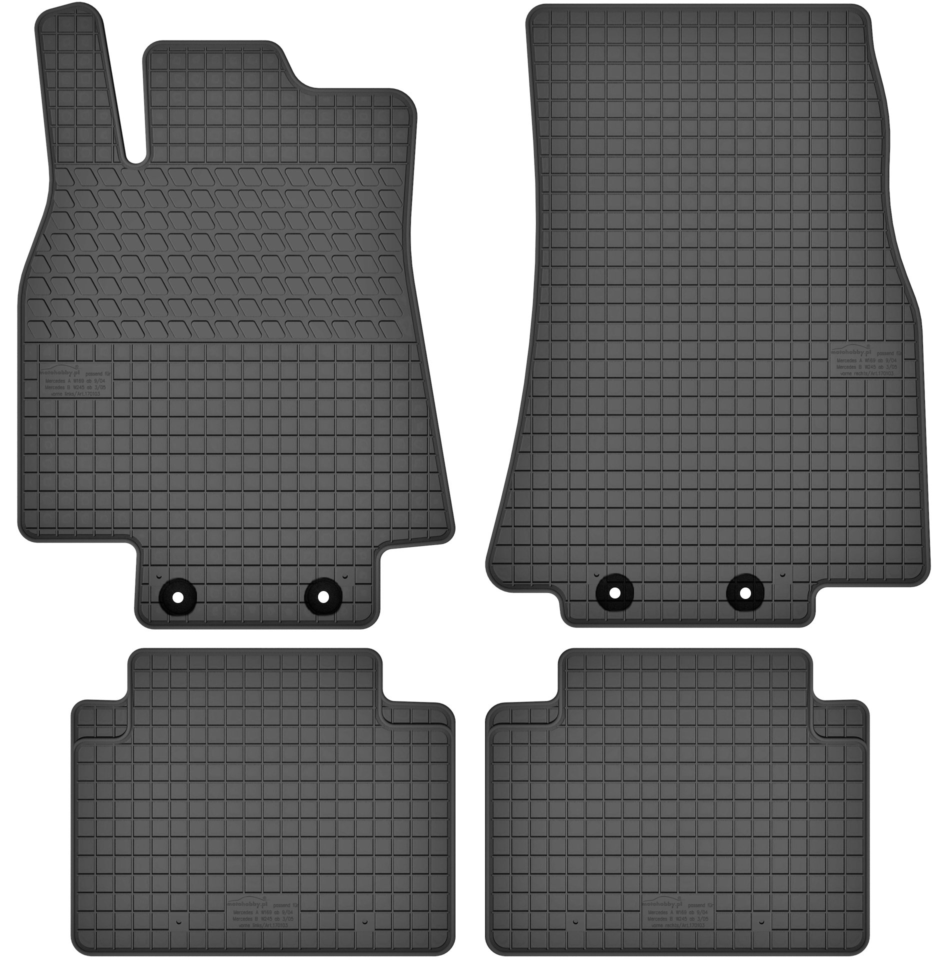 

Mercedes A Klasa W169 gumowe dywaniki Stopery