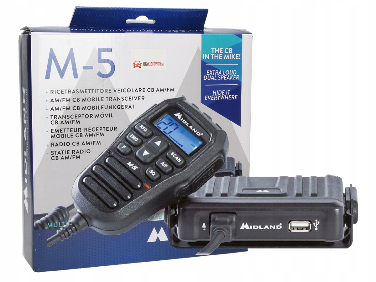 CB Radio in a mini midland M-5 a7a microphone