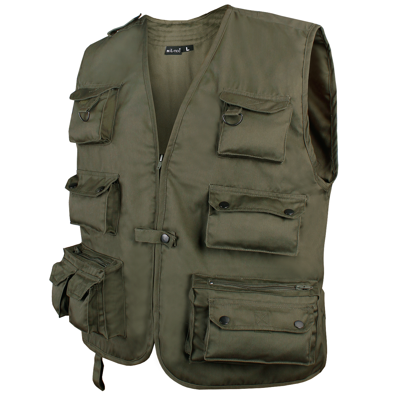 KAMIZELKA WĘDKARSKA MYŚLIWSKA BEZRĘKAWNIK OLIV XXL Marka Mil-tec