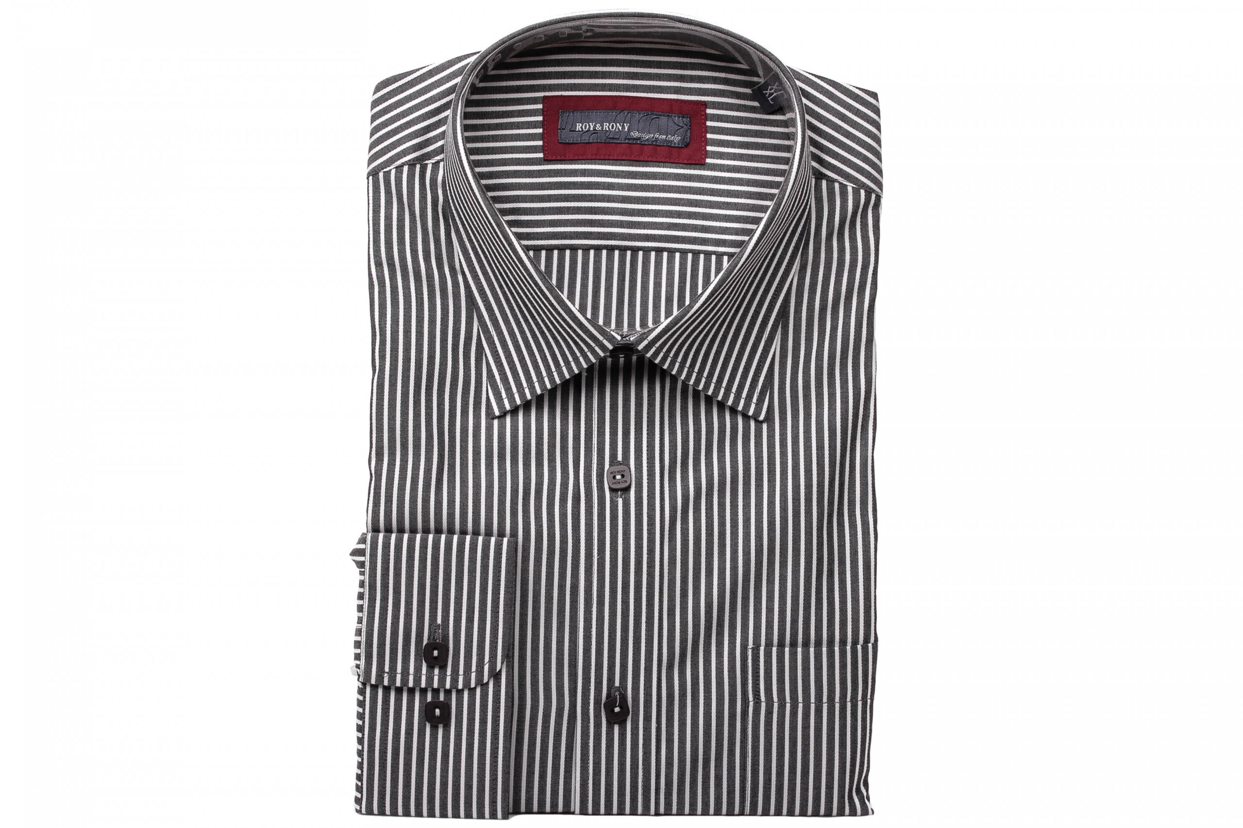 Elegantní pánská košile M 39/40 s proužky slim fit