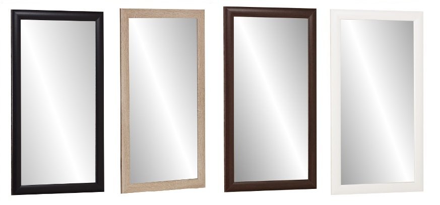 

Lustro w ramie 100x50 Sonoma Białe Wenge Czarne