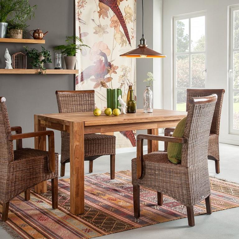 STÓŁ DĘBOWY MONTANA, 120x80, LITY DĄB, BLAT 4 cm! Marka Mebelink