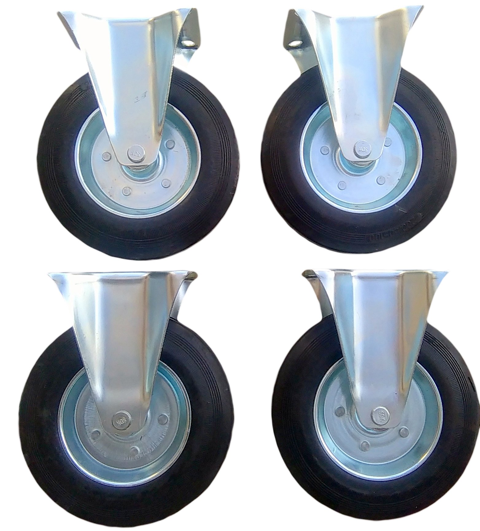 Sada kolies 4ks f 200, 230 kg, vozík, pevné kolieska