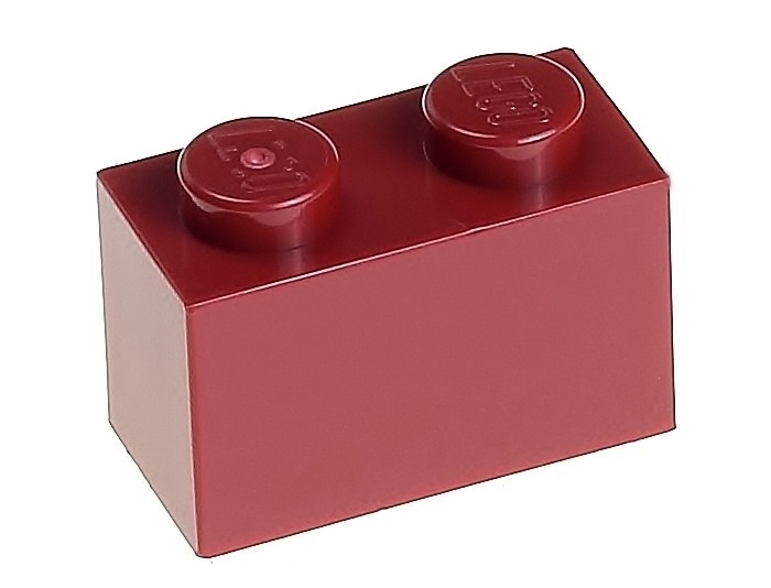 

Lego Klocek zwykły 1x2 3004 czerwony ciemny 2 szt.