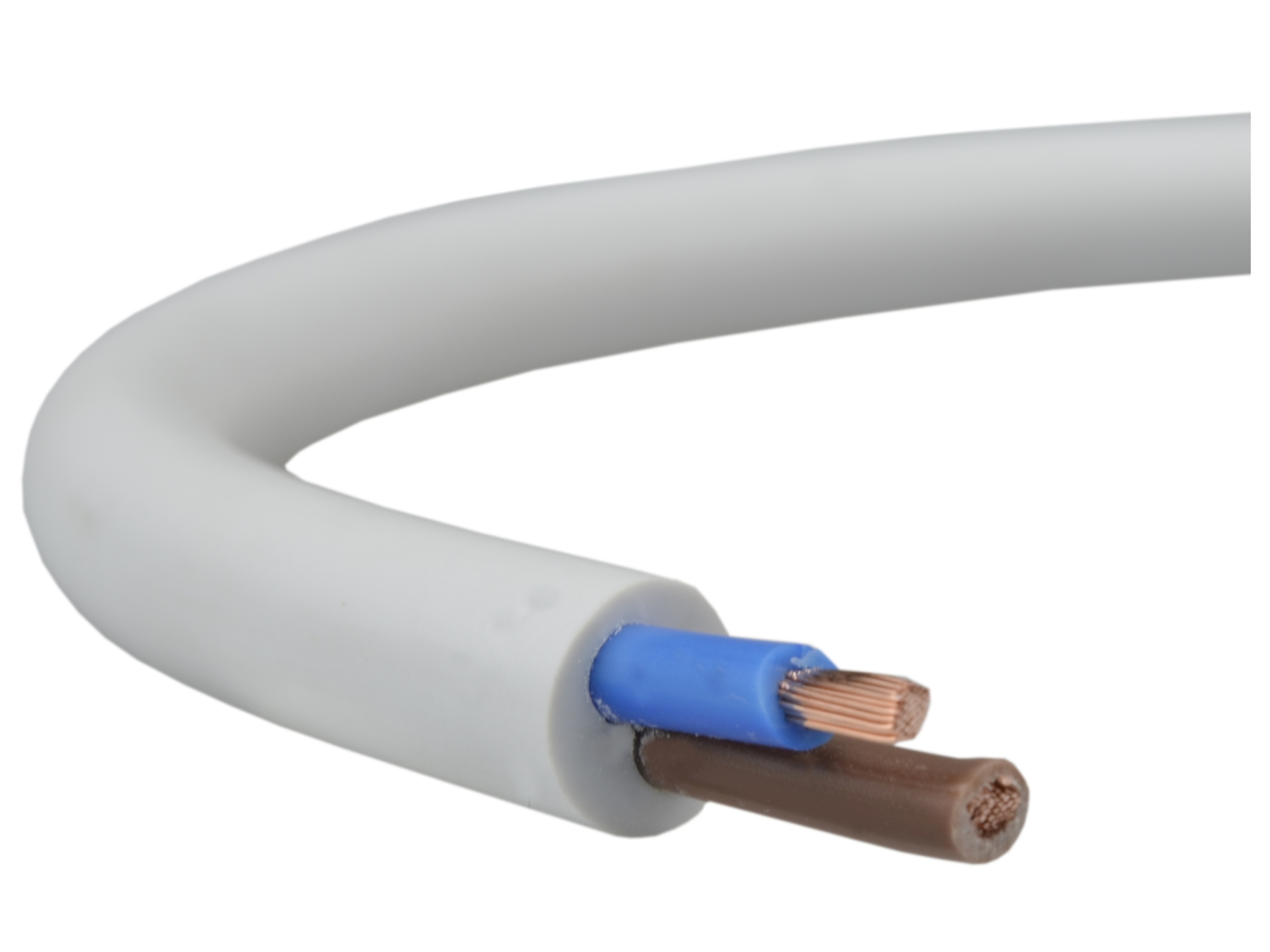 

Przewód kabel prądowy linka Owy 2x1,5 500V biały