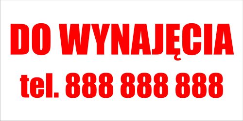 

Naklejka Informacyjna Do Wynajęcia Numer Telefonu
