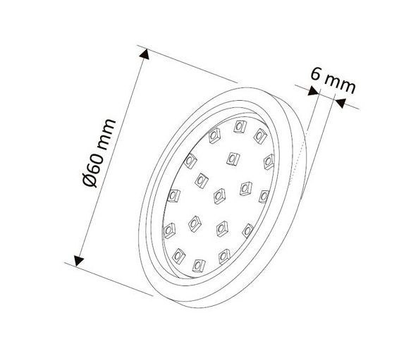 OPRAWA LED orbit biała 1.5W 12VDC neutralna Długość 0.06 m