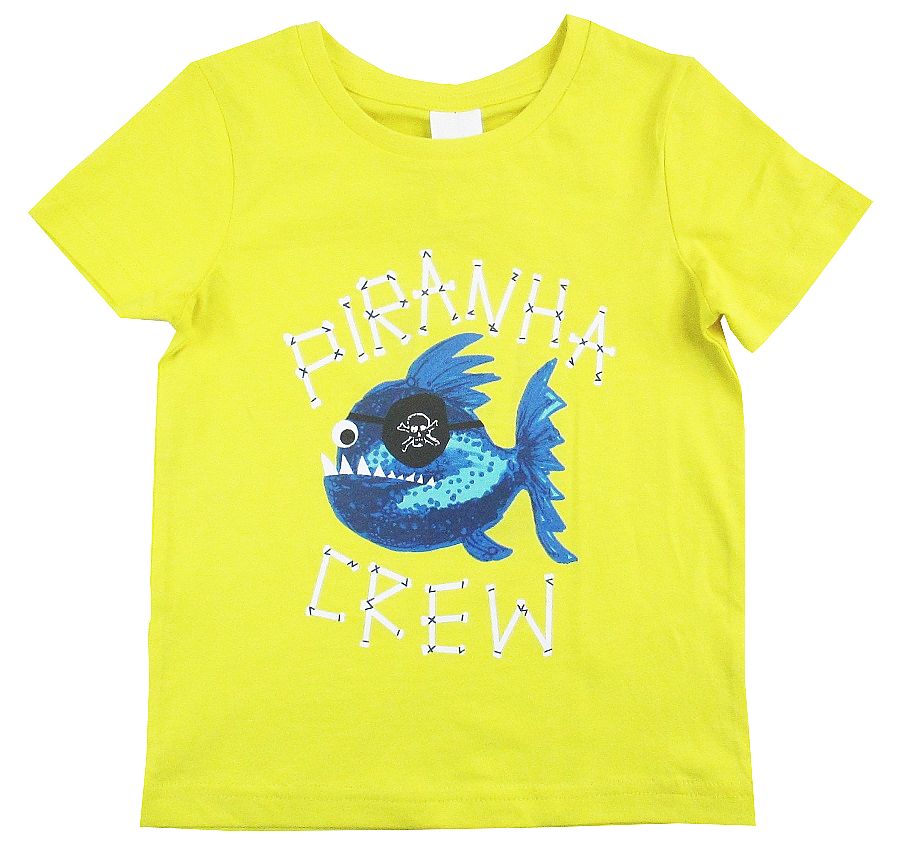 

*c&a* T-shirt Pirania Ryba żółty 116