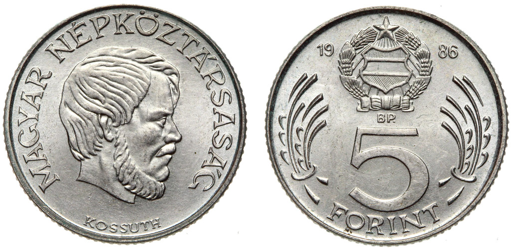 Magyarország - Érme szett - 5 Forint 1983-1989 - KOSSUTH - Budapest - 50 db Év 1983