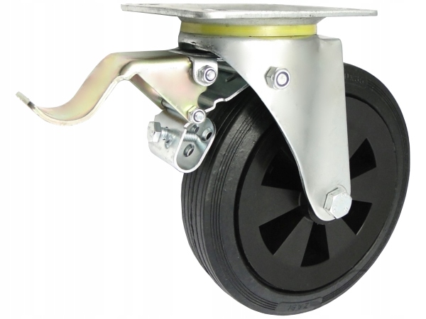 fi 200mm KOŁO KÓŁKA TWORZYWOWO GUMOWE HAMULEC