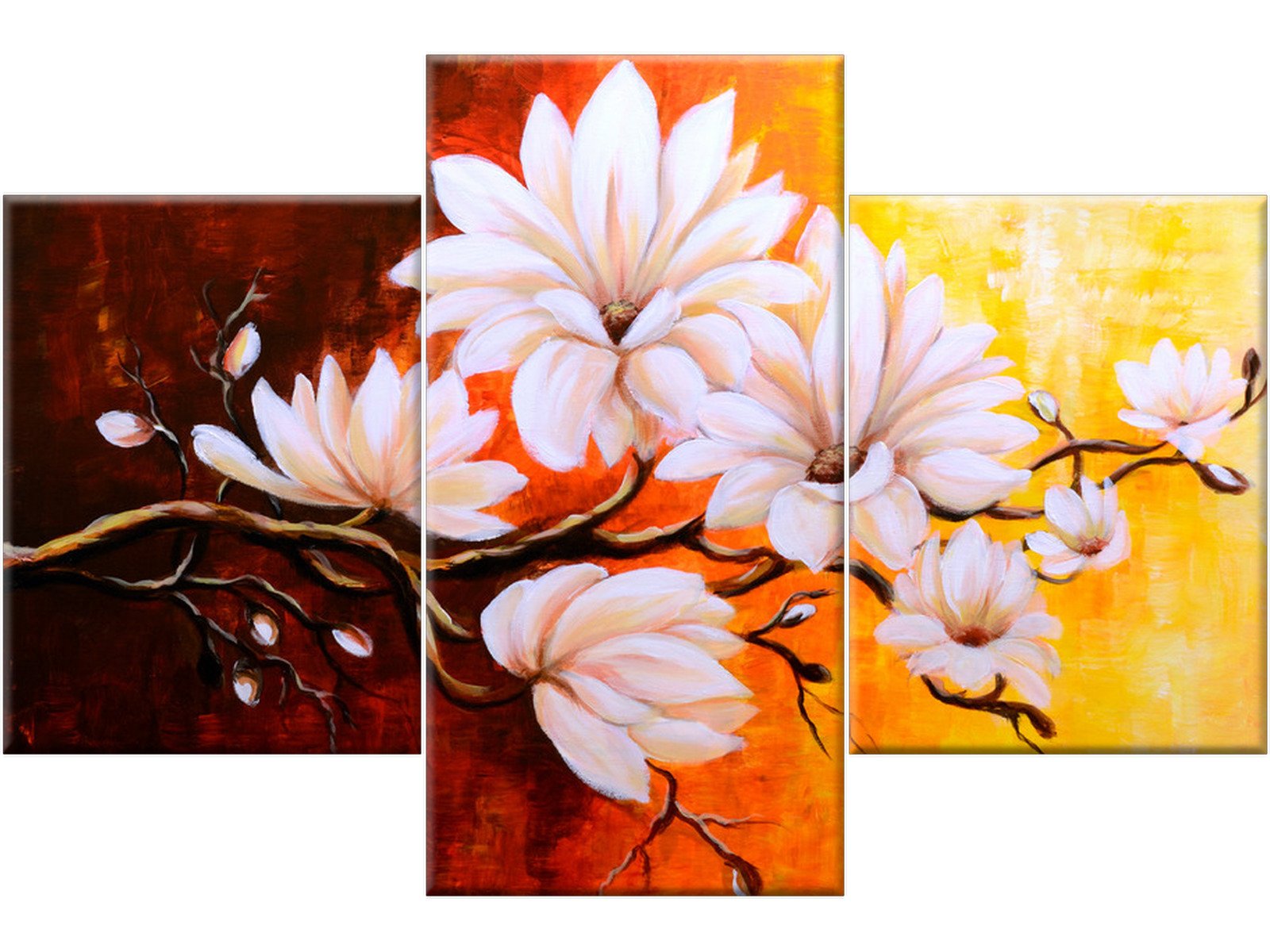 

Obraz na płótnie Tryptyk Magnolie 90x60 na ścianę