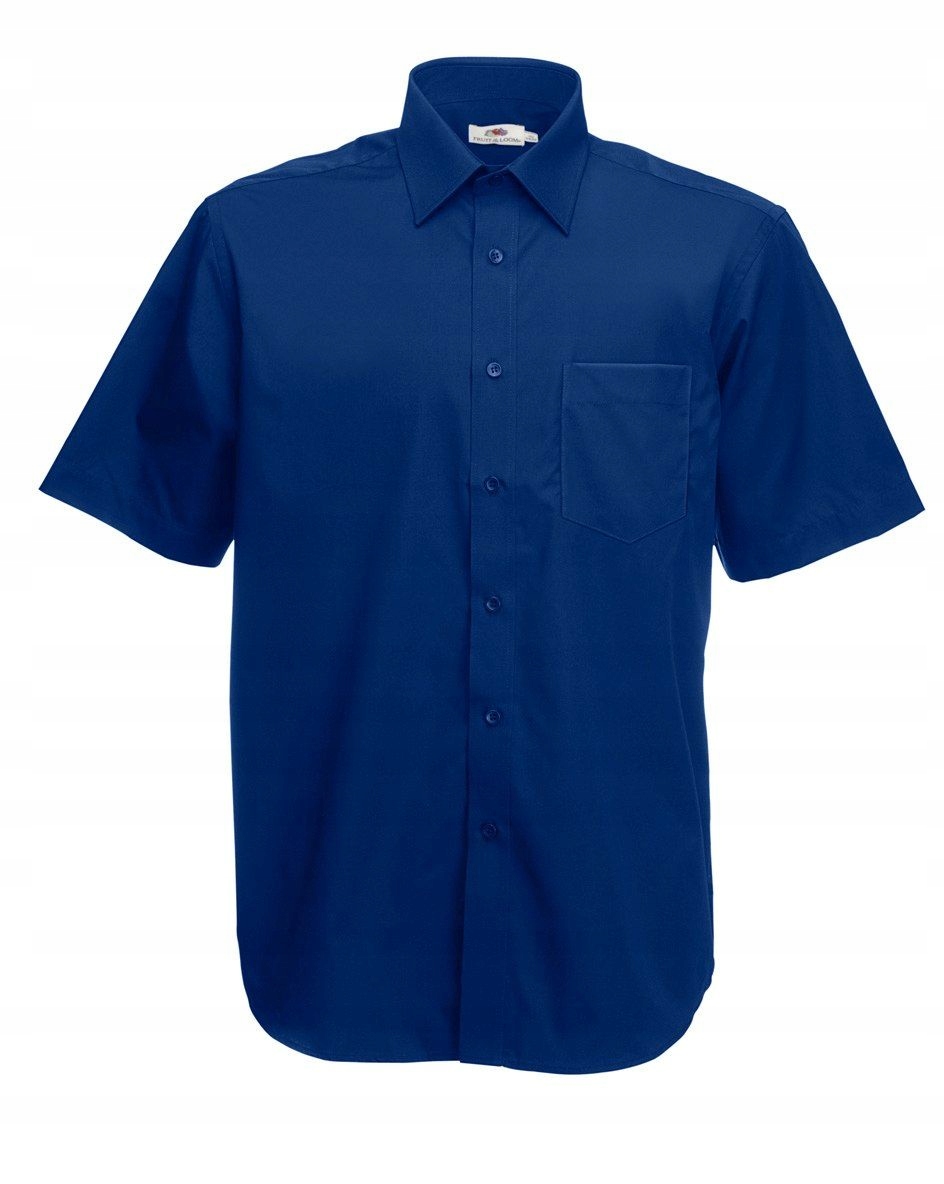 

Men Poplin Short Sleeve Shirt Navy XXL