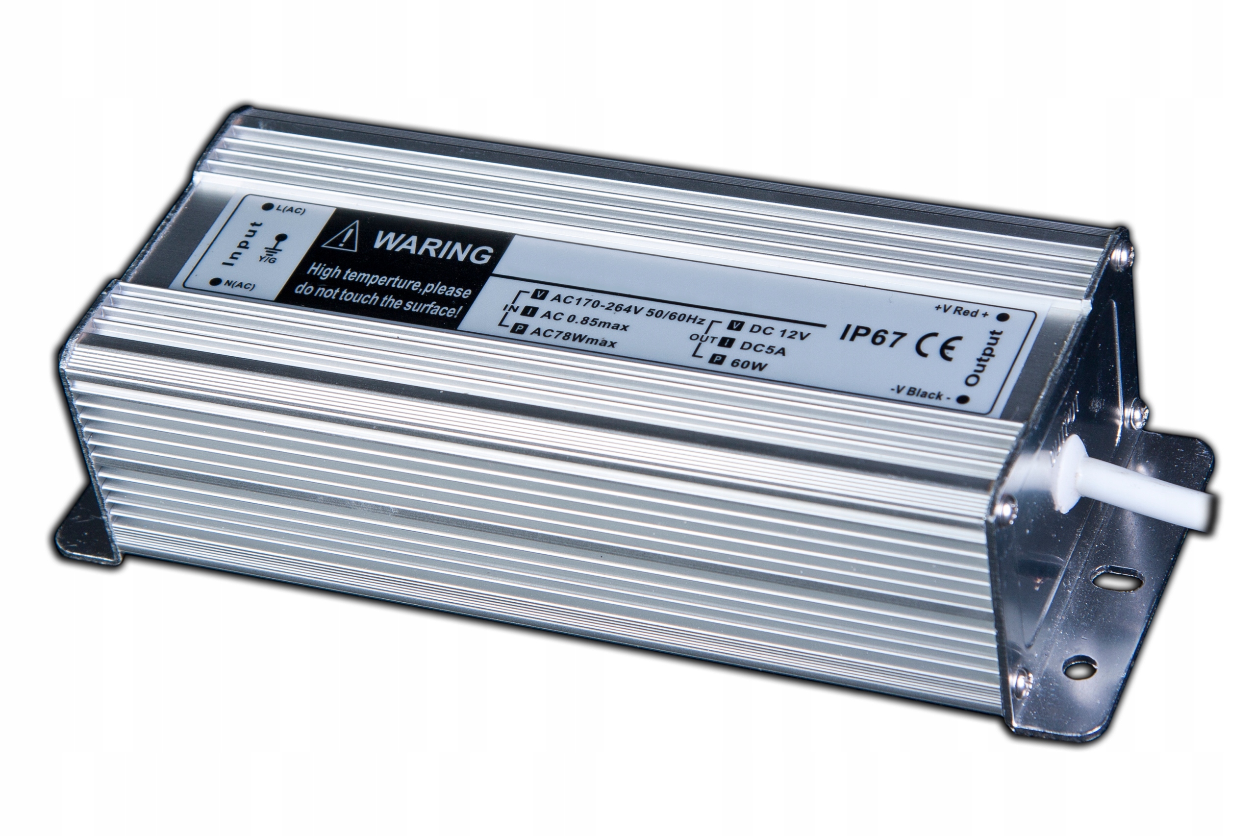 

zasilacz impulsowy Led 12V/5A, metal case IP67