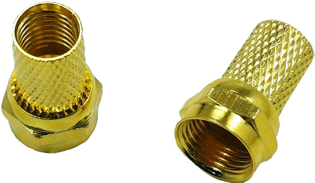 

wtyk F nakręcany na kabel RG6 gold
