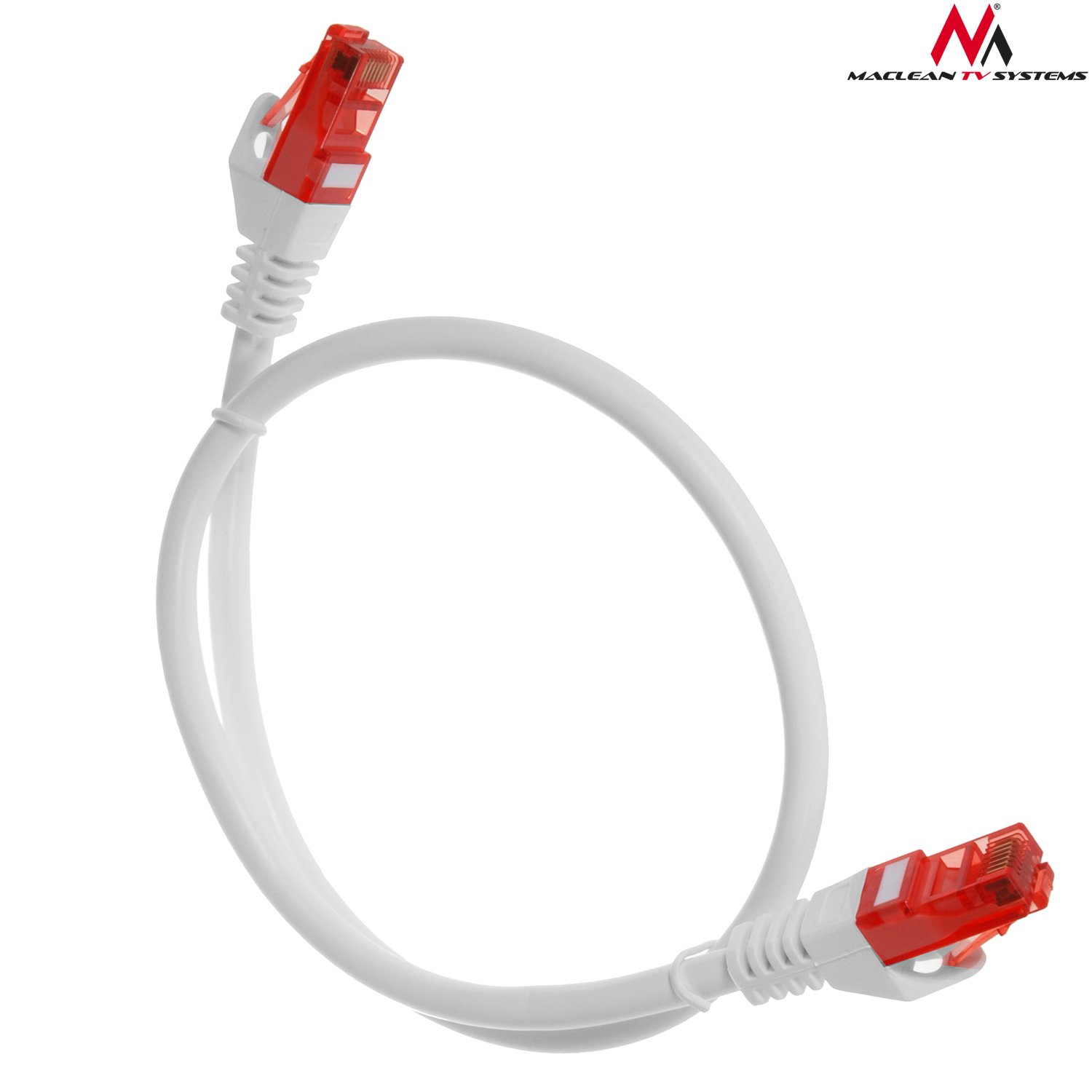 KABEL SIECIOWY LAN PR. ETHERNET RJ45 UTP CAT6 0,5M Kolor biały