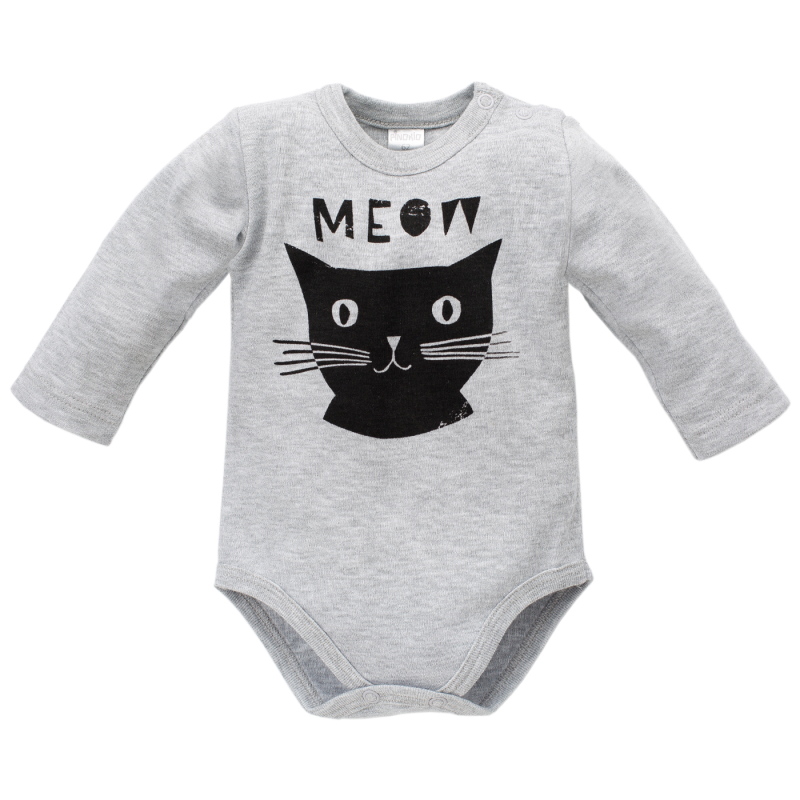 

Body długi rękaw Happy Day szare, Pinokio - r.68