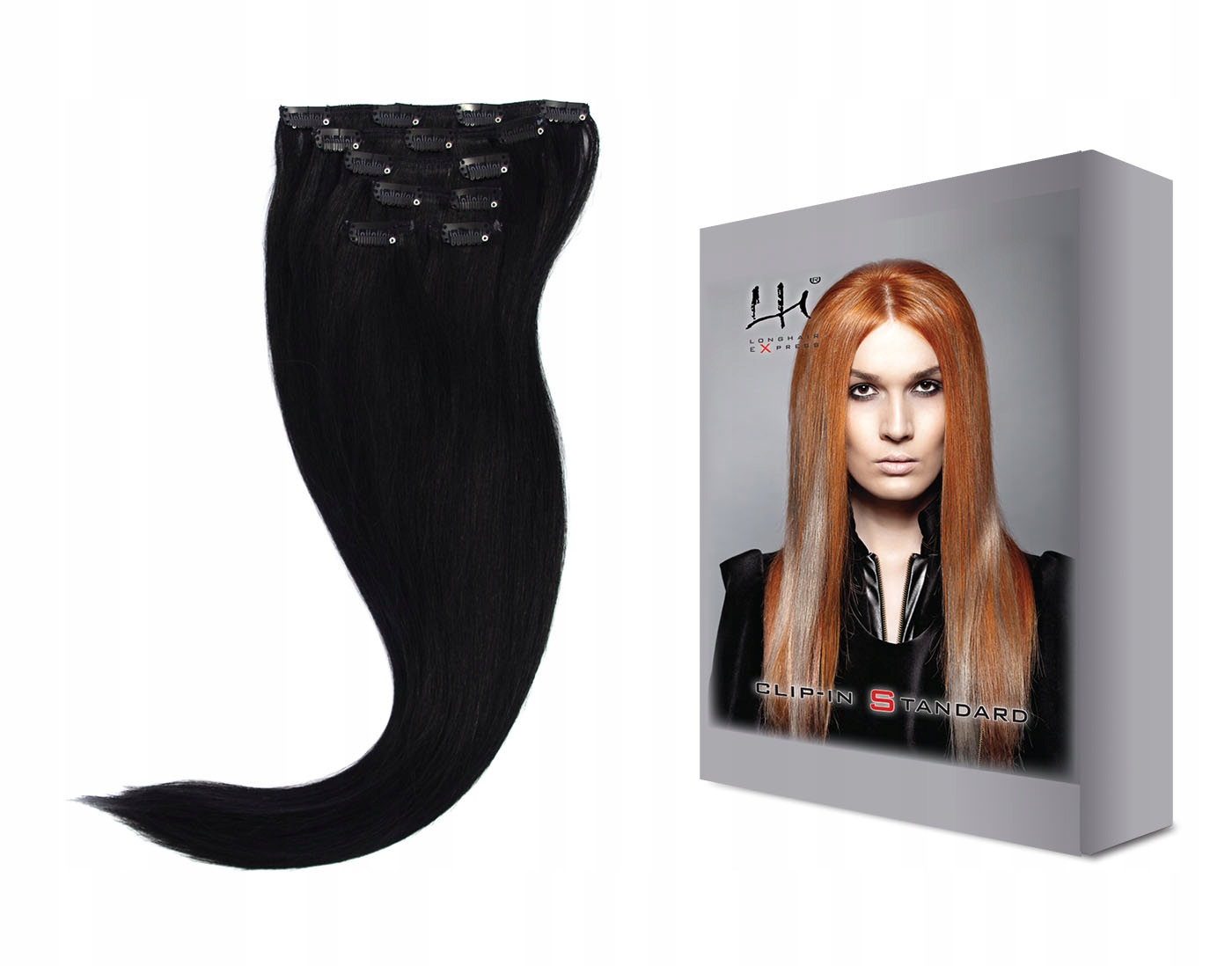 1 50-55 cm 6dílná sada přírodních vlasů