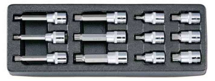 ZESTAW 12 NASADEK 1/2" Z BITEM SPLINE HONITON