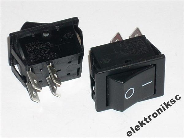 

Przełącznik Rocker On-off czarny 16A/250V C1350ABA