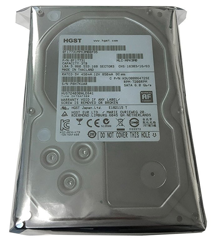 Жесткий диск HGST Hitachi 2TB 3.5 7200RPM SATA3 кэш 64 МБ