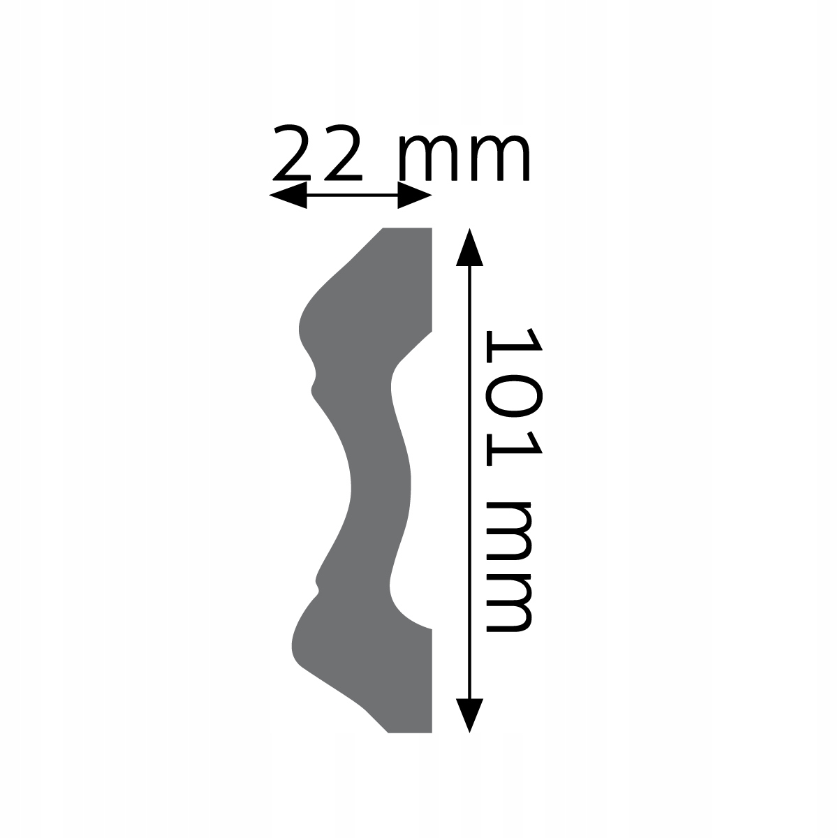 Listwy ścienne białe LNG-14 Creativa 10,1 cm x 2,2 Kod producenta LNG-14