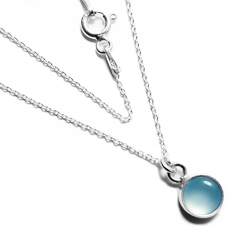 

Naszyjnik Agat Aqua Srebro 925 (w941)