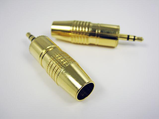 

wtyk mini jack 3,5mm złoty stereo na kabel 8mm