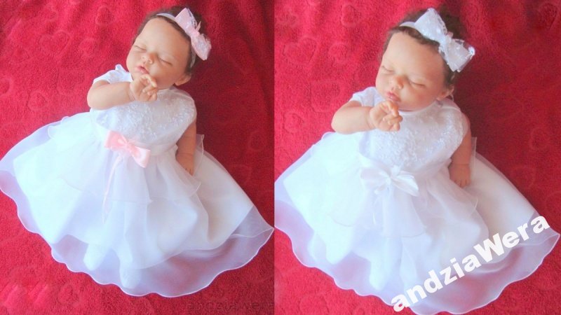 BAJECZNA Sukienka Opaska UBRANKO do CHRZTU 74/80 Marka Inna marka