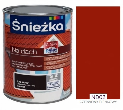 

Śnieżka Na Dach Ocynk 10L ND02 Czerwony Tlenkowy