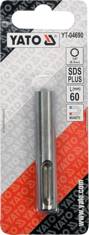 ADAPTER SDS PLUS HEX DO BITÓW 1/4 60 mm YATO Kod producenta YT-04690