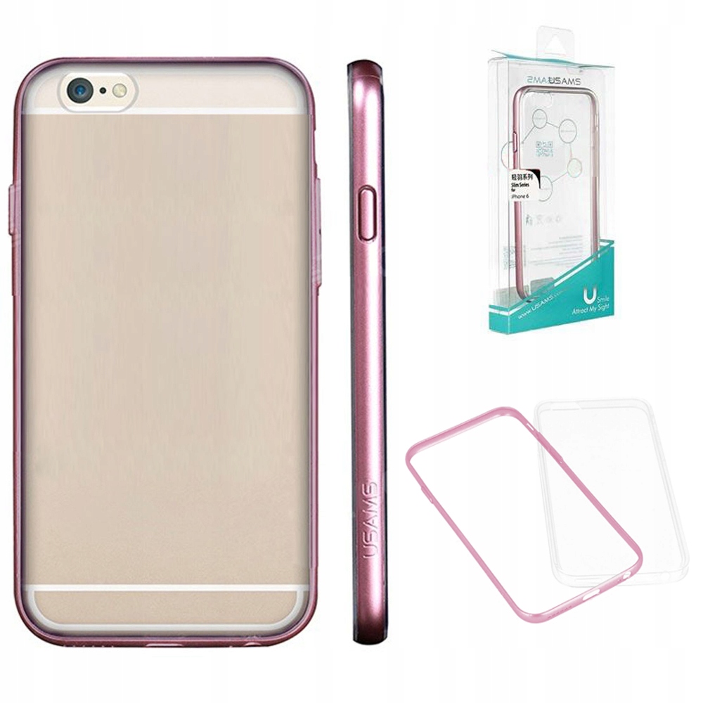 iPhone 6 / 6S Originálne Puzdro USAMS Slim 2v1 pink