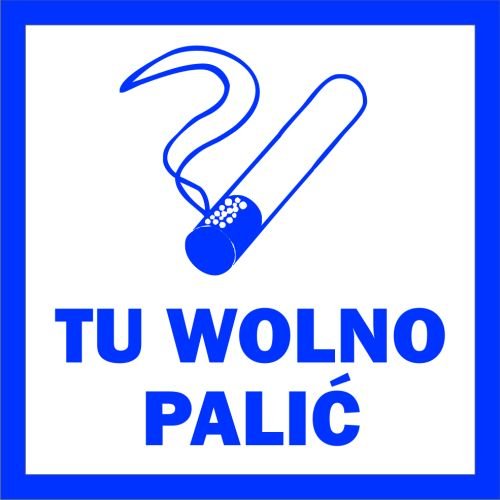 

Naklejka Informacyjna Tu Wolno Palić 10X10 CM