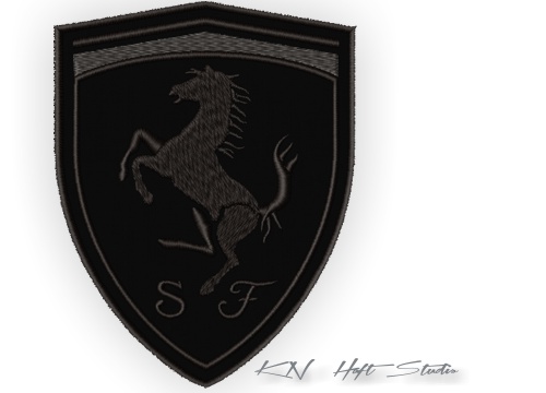 

Naszywka termo black Ferrari 70x90mm Haft tuning