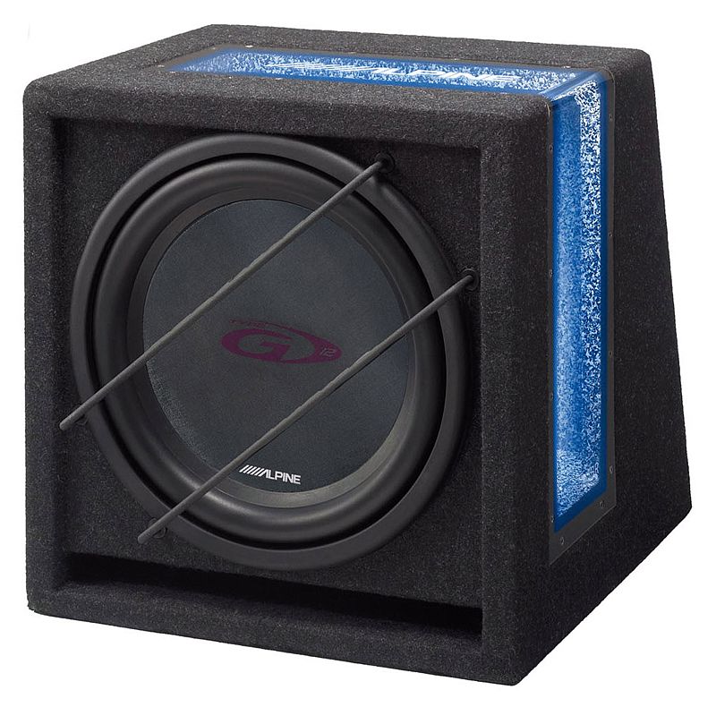 Alpine SBG-844BR basová automobilová skrinka 20 cm s Led podsvietením
