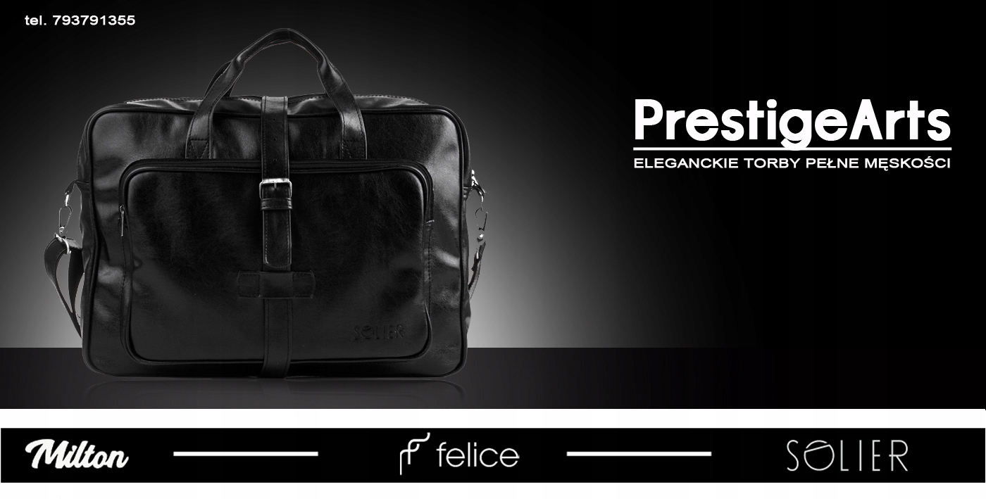 CZARNA TORBA MĘSKA NA RAMIĘ SOLOME CA15 CODURA Kolekcja SOLOME