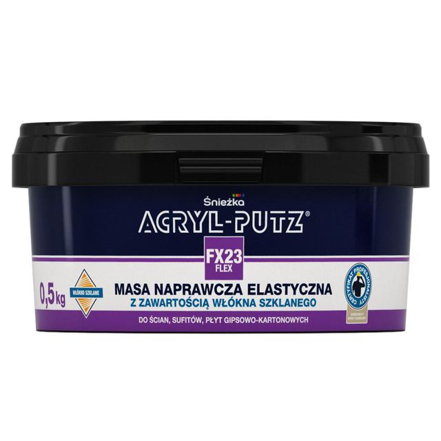 

Acryl Putz Flex FX23 Śnieżka 0,5KG Włókno Szklane