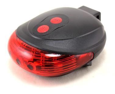 TYLNA LAMPKA ROWEROWA Z LASEREM BEZPIECZEŃSTWA LED Liczba trybów świecenia 2