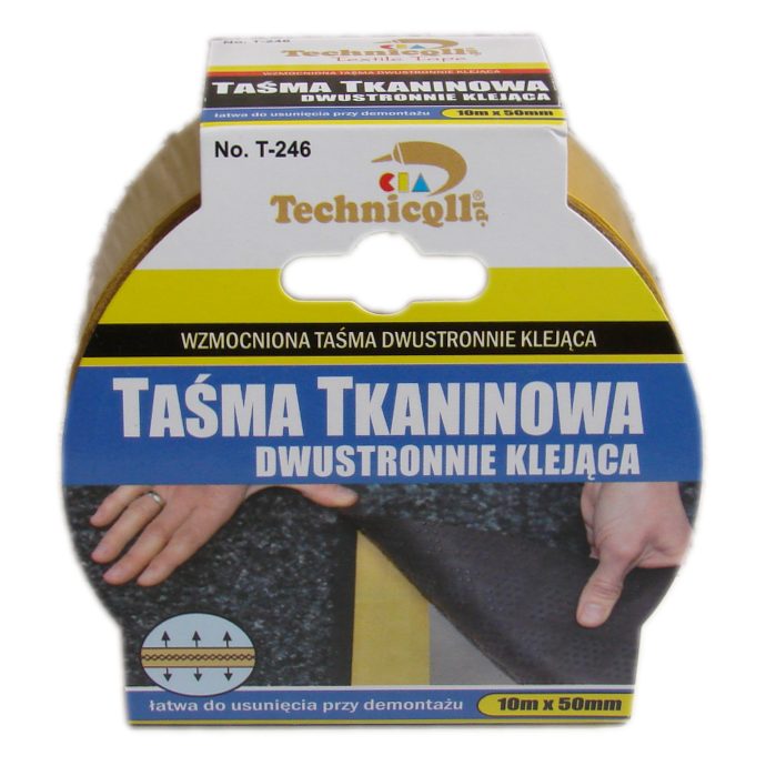 

Taśma klejąca tkaninowa Dwustronna 10mx50mm
