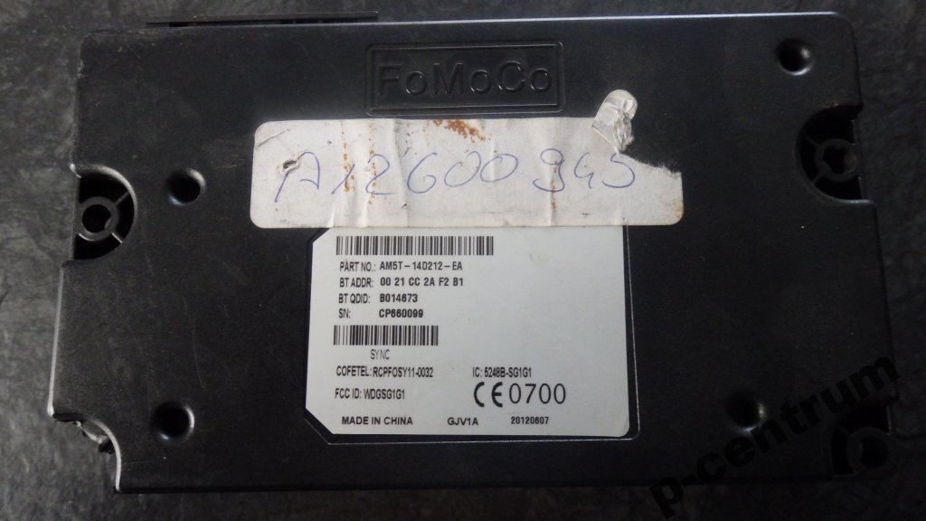 МОДУЛЬ BLUETOOTH FORD B-MAX FIESTA AM5T-14D212-EA